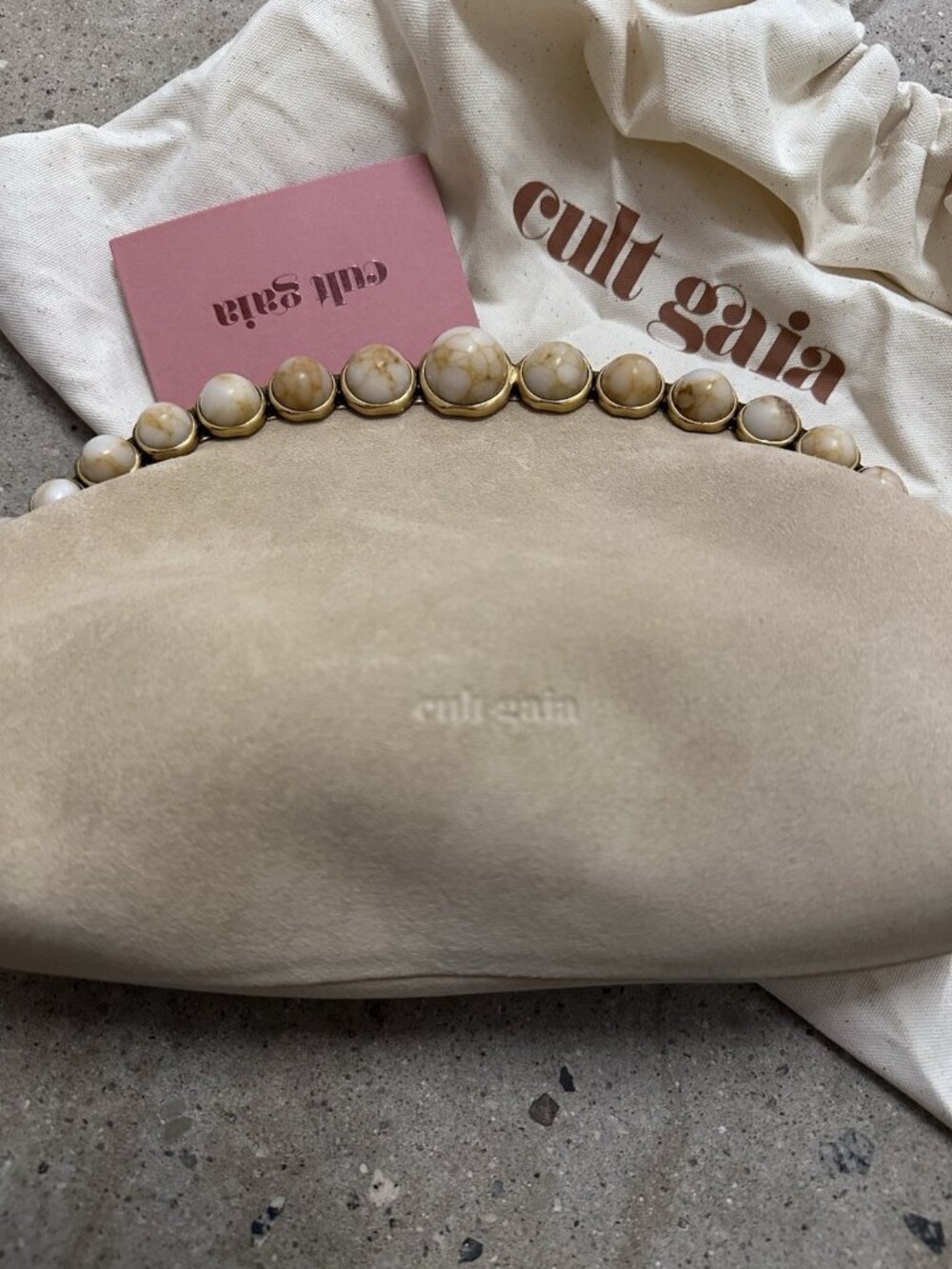Cult Gaia Una Clutch in Sand - Picture 12 of 12